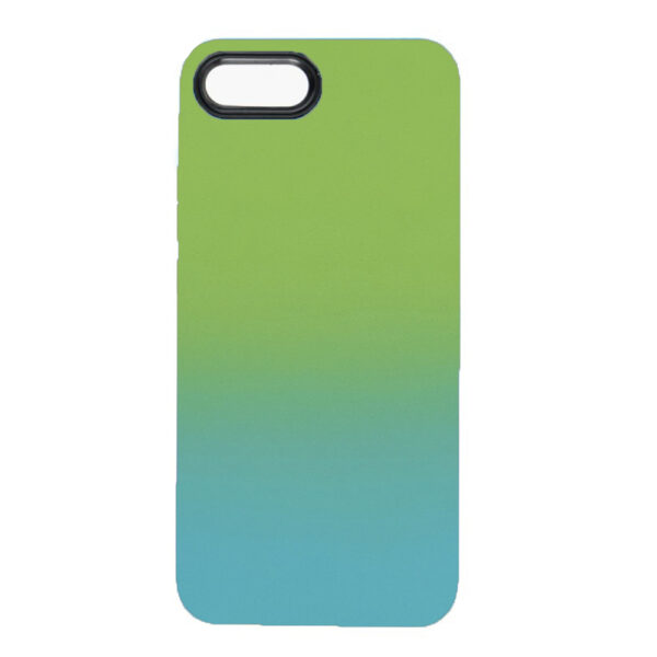 Husa telefon, compatibila cu Apple iPhone 7, NeonPowder Case, Pelicula de protectie pentru camere, Anti-alunecare, Anti-amprenta, Gradient, Verde