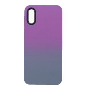 Husa telefon, compatibila cu Apple iPhone X, NeonPowder Case, Pelicula de protectie pentru camere, Anti-alunecare, Anti-amprenta, Gradient, Mov