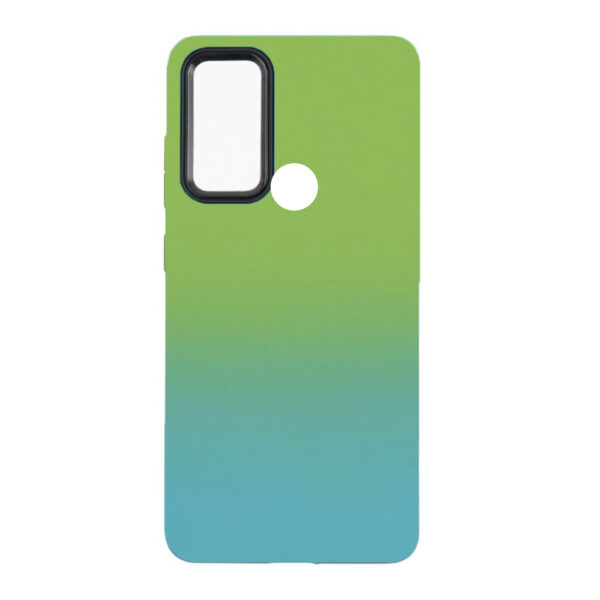 Husa telefon, compatibila cu Xiaomi Redmi 12C, NeonPowder Case, Pelicula de protectie pentru camere, Anti-alunecare, Anti-amprenta, Gradient, Verde