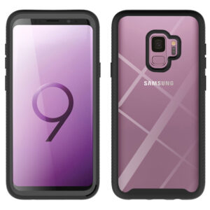 Husa COMANDO 360Fence compatibila cu Samsung Galaxy S9, Folie inclusa, Protectie completa (fata, spate, laterale), Ideal Hybrid Grip, Negru