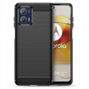 Husa Supreme Carbon compatibila cu Motorola Moto G73, Protectie precisa, Design canelat, Margini ranforsate, Anti-amprente, Negru