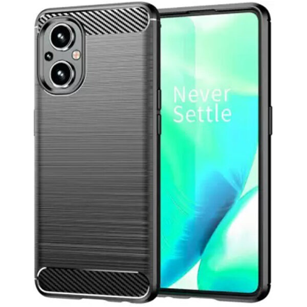 Husa Supreme Carbon compatibila cu OnePlus Nord N20 SE, Protectie precisa, Design canelat, Margini ranforsate, Anti-amprente, Negru