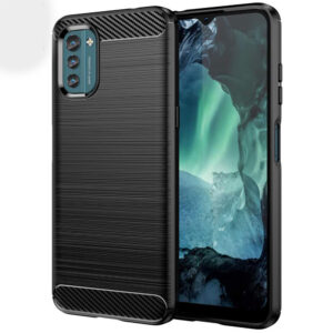 Husa Supreme Carbon compatibila cu Nokia G21, Protectie precisa, Design canelat, Margini ranforsate, Anti-amprente, Negru