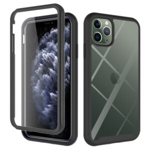 Husa COMANDO 360Fence compatibila cu iPhone 11 Pro Max, Folie inclusa, Protectie completa (fata, spate, laterale), Ideal Hybrid Grip, Negru