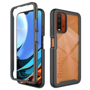 Husa COMANDO 360Fence compatibila cu Xiaomi Redmi 9T/ Redmi 9 Power, Folie inclusa, Protectie completa (fata, spate, laterale), Ideal Hybrid Grip, Negru