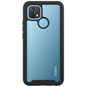 Husa COMANDO 360Fence compatibila cu Oppo A15/ A15s, Folie inclusa, Protectie completa (fata, spate, laterale), Ideal Hybrid Grip, Negru