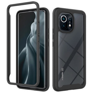 Husa COMANDO 360Fence compatibila cu Xiaomi Mi 11, Folie inclusa, Protectie completa (fata, spate, laterale), Ideal Hybrid Grip, Negru