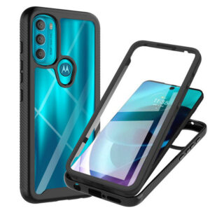 Husa COMANDO 360Fence compatibila cu Motorola Moto G71 5G, Folie inclusa, Protectie completa (fata, spate, laterale), Ideal Hybrid Grip, Negru