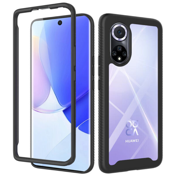 Husa COMANDO 360Fence compatibila cu Huawei Nova 9/ Honor 50, Folie inclusa, Protectie completa (fata, spate, laterale), Ideal Hybrid Grip, Negru