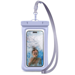 Husa subacvatica, IPX8, Universala, Waterproof, Aqua Cushion Prime, Carcasa protectie, Inchidere securizata, Snur ajustabil, Compatibila cu telefoane de pana la 6.9 inch, Mov