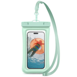 Husa subacvatica, IPX8, Universala, Waterproof, Aqua Cushion Prime, Carcasa protectie, Inchidere securizata, Snur ajustabil, Compatibila cu telefoane de pana la 6.9 inch, Verde