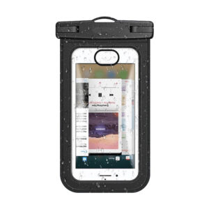 Husa subacvatica, IPX8, Universala, Waterproof, Inchidere securizata, Compatibila cu telefoane de pana al 6.5 inch, Negru