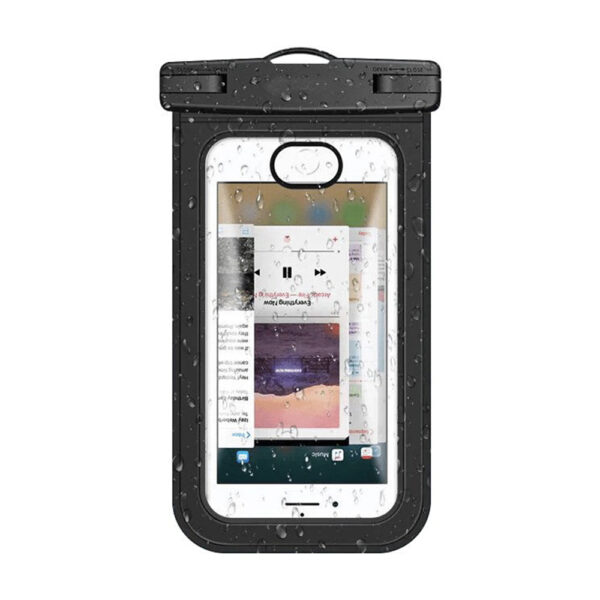 Husa subacvatica, IPX8, Universala, Waterproof, Inchidere securizata, Compatibila cu telefoane de pana al 6.5 inch, Negru