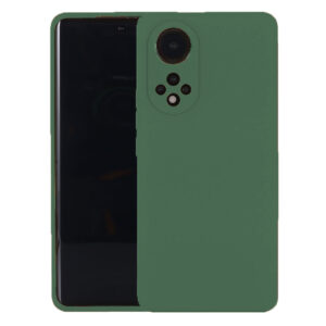 Husa protectie, interior de catifea, compatibila cu Huawei Nova 9, FONIX BloomShield, silicon, margini ridicate, slim, Verde inchis