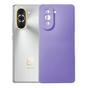 Husa protectie, interior de catifea, compatibila cu Huawei Nova 10, FONIX BloomShield, silicon, margini ridicate, slim, Mov