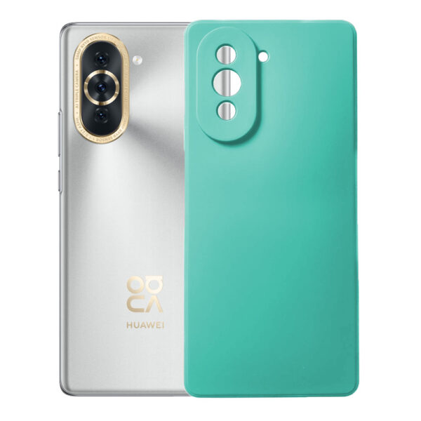 Husa protectie, interior de catifea, compatibila cu Huawei Nova 10, FONIX BloomShield, silicon, margini ridicate, slim, Turcoaz