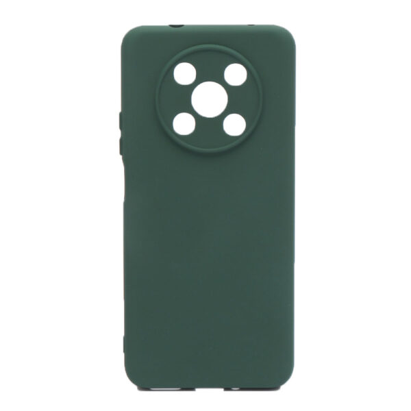 Husa protectie, interior de catifea, compatibila cu Huawei Nova Y90, FONIX BloomShield, silicon, margini ridicate, slim, Verde inchis