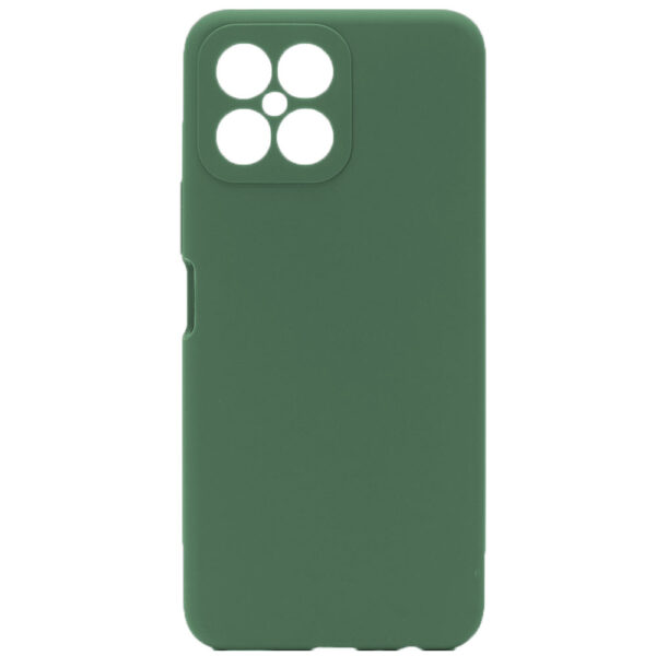 Husa protectie, interior de catifea, compatibila cu Honor X8, FONIX BloomShield, silicon, margini ridicate, slim, Verde inchis