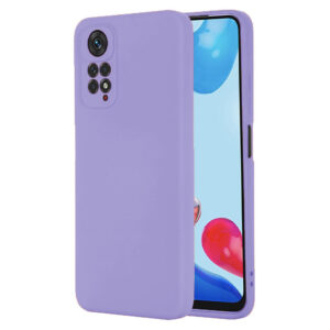 Husa protectie, interior de catifea, compatibila cu Xiaomi Redmi Note 11 4G / Note 11S, FONIX BloomShield, silicon, margini ridicate, slim, Mov