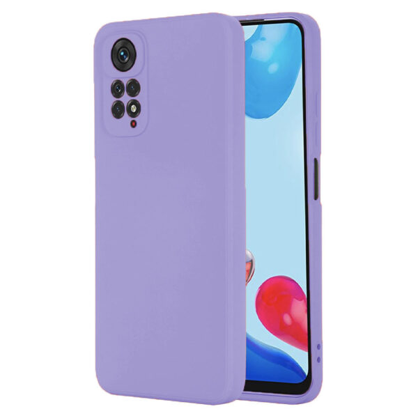 Husa protectie, interior de catifea, compatibila cu Xiaomi Redmi Note 11 4G / Note 11S, FONIX BloomShield, silicon, margini ridicate, slim, Mov