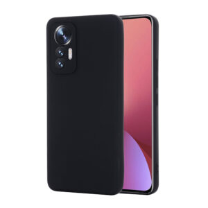 Husa protectie, interior de catifea, compatibila cu Xiaomi 12T Pro, FONIX BloomShield, silicon, margini ridicate, slim, Negru