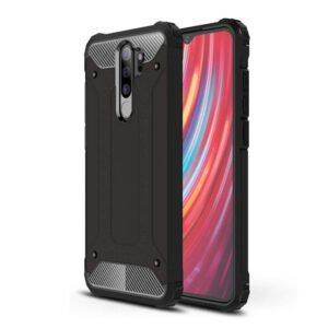 Husa COMANDO Titan compatibila cu Xiaomi Redmi Note 8 Pro, Armor Hybrid Protection, Ideal Grip, Negru