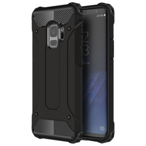 Husa COMANDO Titan compatibila cu Samsung Galaxy S9, Armor Hybrid Protection, Ideal Grip, Negru