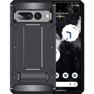 Husa Armor Upgraded compatibila cu Google Pixel 8 Pro, Ultimate Protection, Anti-soc, Sustinere ferma in mana, Margini ridicate, Rezistenta crescuta la impact, Functie stand, Negru