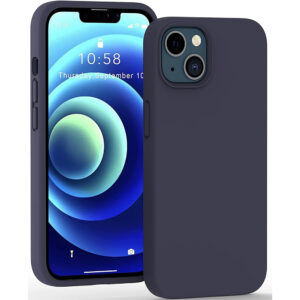 Husa compatibila cu iPhone 15, Soft Silicone Silk, Microfibra in Interior, Protectie Ultra Slim, Suporta Incarcarea Wireless, Margini Ridicate pentru Protectia Ecranului si a Camerelor, Albastru