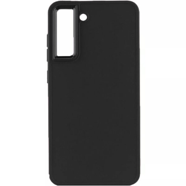 Husa compatibila cu Samsung Galaxy S21 FE, Luxury Prime Cover, Accente metalizate, Suprafata mata, Textura catifelata, Butoane metalice, Negru