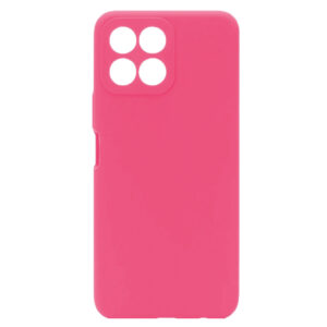 Husa protectie, interior de catifea, compatibila cu Honor X6, FONIX BloomShield, silicon, margini ridicate, slim, Roz neon