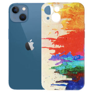 Husa compatibila cu Apple iPhone 13, FONIX Watercolour Painting Cover, Design colorat, Protectie camere, Multicolor