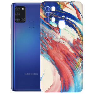 Husa compatibila cu Samsung Galaxy A21s, FONIX Watercolour Painting Cover, Design colorat, Protectie camere, Pictat