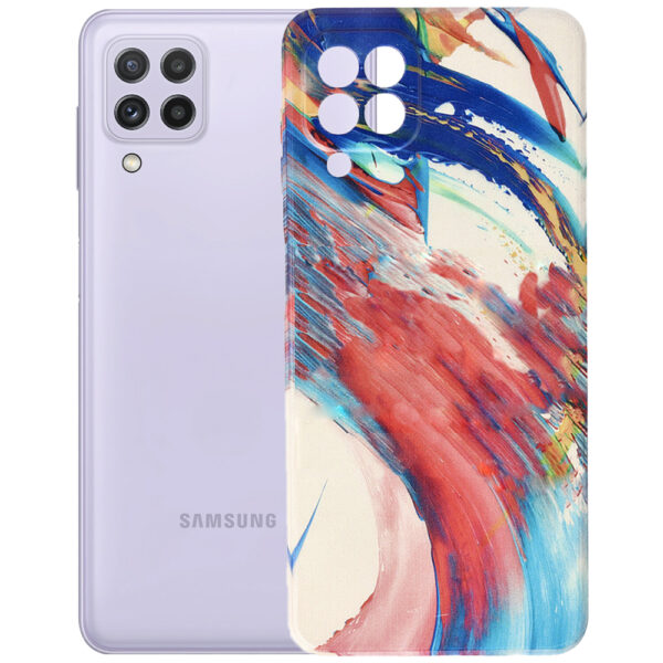 Husa compatibila cu Samsung Galaxy A22 4G, FONIX Watercolour Painting Cover, Design colorat, Protectie camere, Pictat