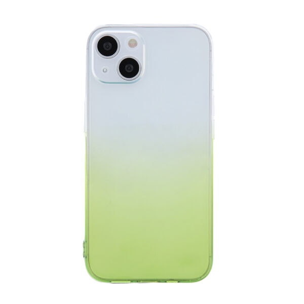 Husa compatibila cu Apple iPhone 15, Gradient ColorTouch, Design slim, Semi-transparenta, Culoare in degradeu, Verde