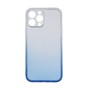 Husa compatibila cu Apple iPhone 15 Pro, Gradient ColorTouch, Design slim, Semi-transparenta, Culoare in degradeu, Albastru