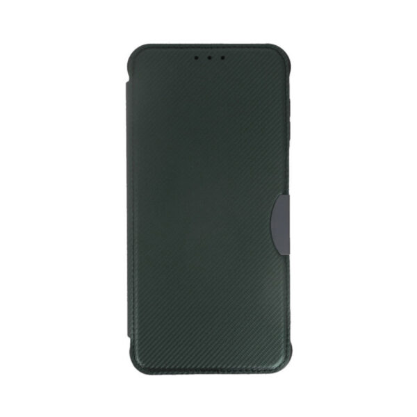 Husa carte compatibila cu Samsung Galaxy A14 4G / A14 5G, Stripes Book, Colturi intarite antisoc, Buzunar interior card, Inchidere magnetica, Verde