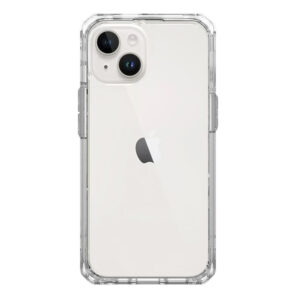 Husa Reinforced Quad-Edge compatibila cu iPhone 15, Colturi antisoc Patrate, Protectie camere, Silicon, Transparenta