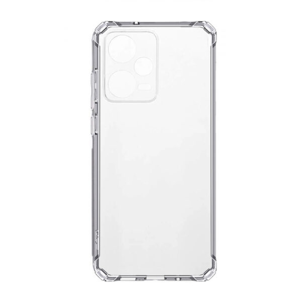 Husa Reinforced Quad-Edge compatibila cu Xiaomi Redmi Note 12 Pro 5G, Colturi antisoc Patrate, Protectie camere, Silicon, Transparenta