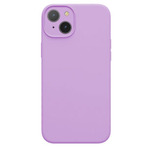 Husa protectie, interior de catifea, compatibila cu Apple iPhone 15, FONIX BloomShield, silicon, margini ridicate, slim, Lila