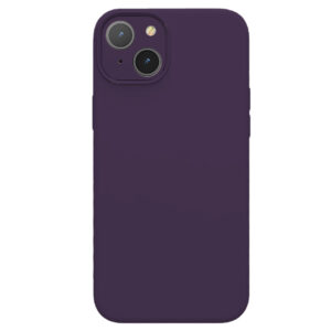 Husa protectie, interior de catifea, compatibila cu Apple iPhone 15, FONIX BloomShield, silicon, margini ridicate, slim, Mov