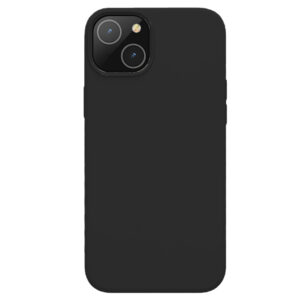 Husa protectie, interior de catifea, compatibila cu Apple iPhone 15, FONIX BloomShield, silicon, margini ridicate, slim, Negru