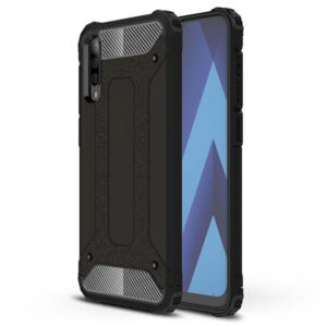 Husa COMANDO Titan compatibila cu Samsung Galaxy A70 / A70S, Armor Hybrid Protection, Ideal Grip, Negru