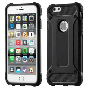 Husa COMANDO Titan compatibila cu iPhone 6 / 6S , Armor Hybrid Protection, Ideal Grip, Negru