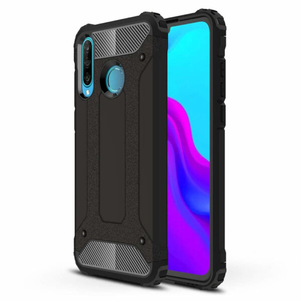 Husa COMANDO Titan compatibila cu Huawei P40 Lite E/ Y7p , Armor Hybrid Protection, Ideal Grip, Negru