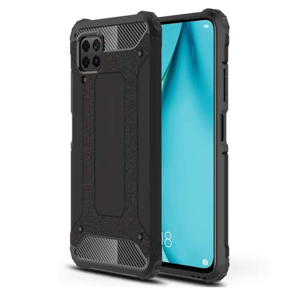 Husa COMANDO Titan compatibila cu Huawei P40 Lite, Armor Hybrid Protection, Ideal Grip, Negru