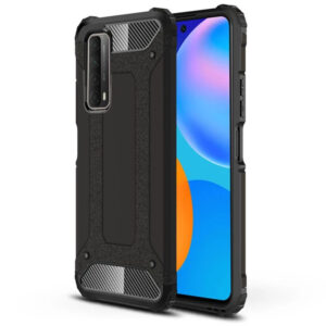 Husa COMANDO Titan compatibila cu Huawei P Smart 2021, Armor Hybrid Protection, Ideal Grip, Negru