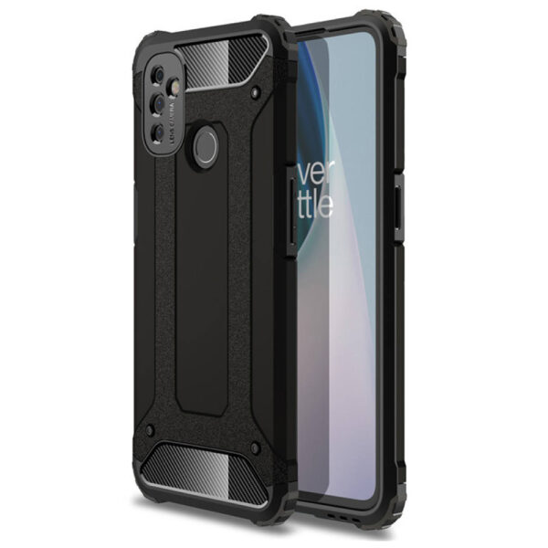 Husa COMANDO Titan compatibila cu OnePlus Nord N100, Armor Hybrid Protection, Ideal Grip, Negru