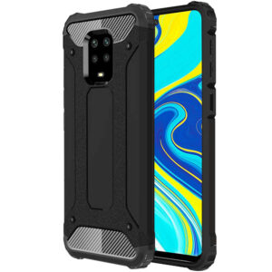 Husa COMANDO Titan compatibila cu Xiaomi Redmi Note 9 / Redmi 10X 4G, Armor Hybrid Protection, Ideal Grip, Negru