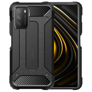 Husa COMANDO Titan compatibila cu Xiaomi Poco M3, Armor Hybrid Protection, Ideal Grip, Negru